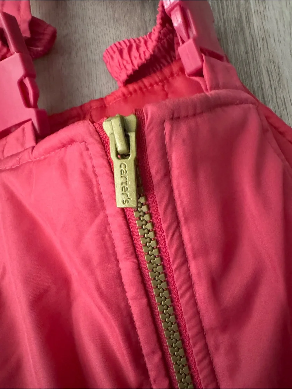 Carter’s Children's Insulated Pink Snow Ski Overalls Front Zip - Size 2T